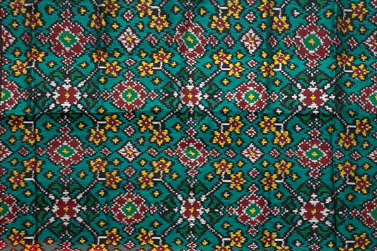 Teal Green Nav Ratna Single Ikkat Patola Dupatta