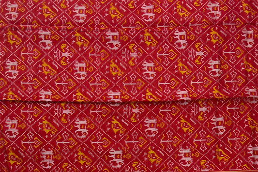 Red Nari Kunj Single Ikkat Patola Dupatta