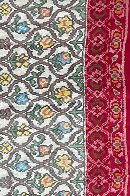 Ivory Heritage Phul Bhat Patola Saree