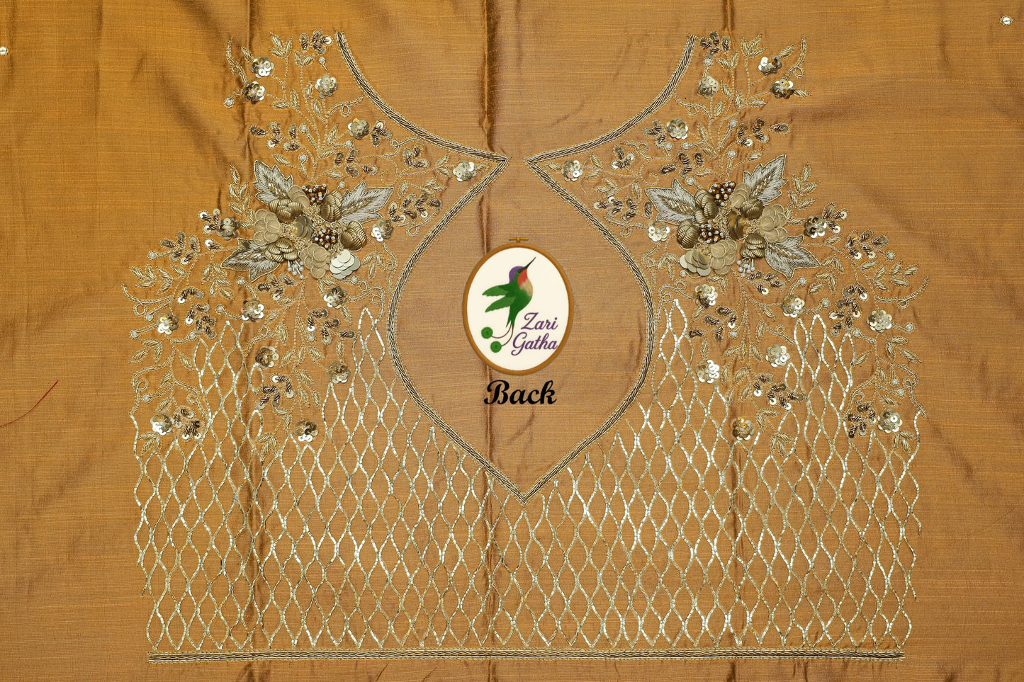 Majestic Silk Unstitched Blouse with Traditional Embroidery Accents