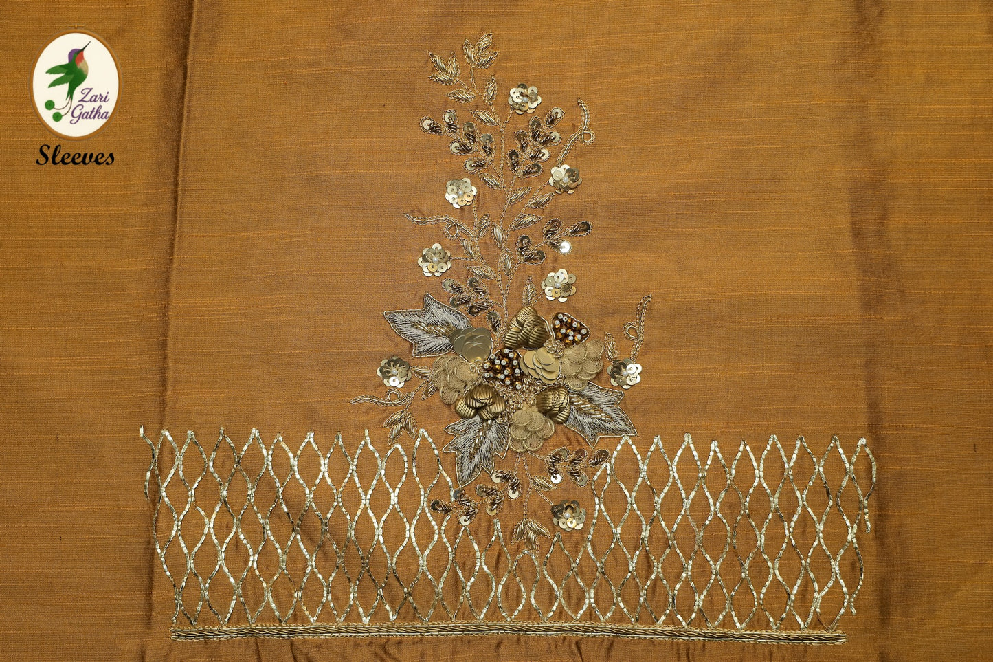 Majestic Silk Unstitched Blouse with Traditional Embroidery Accents