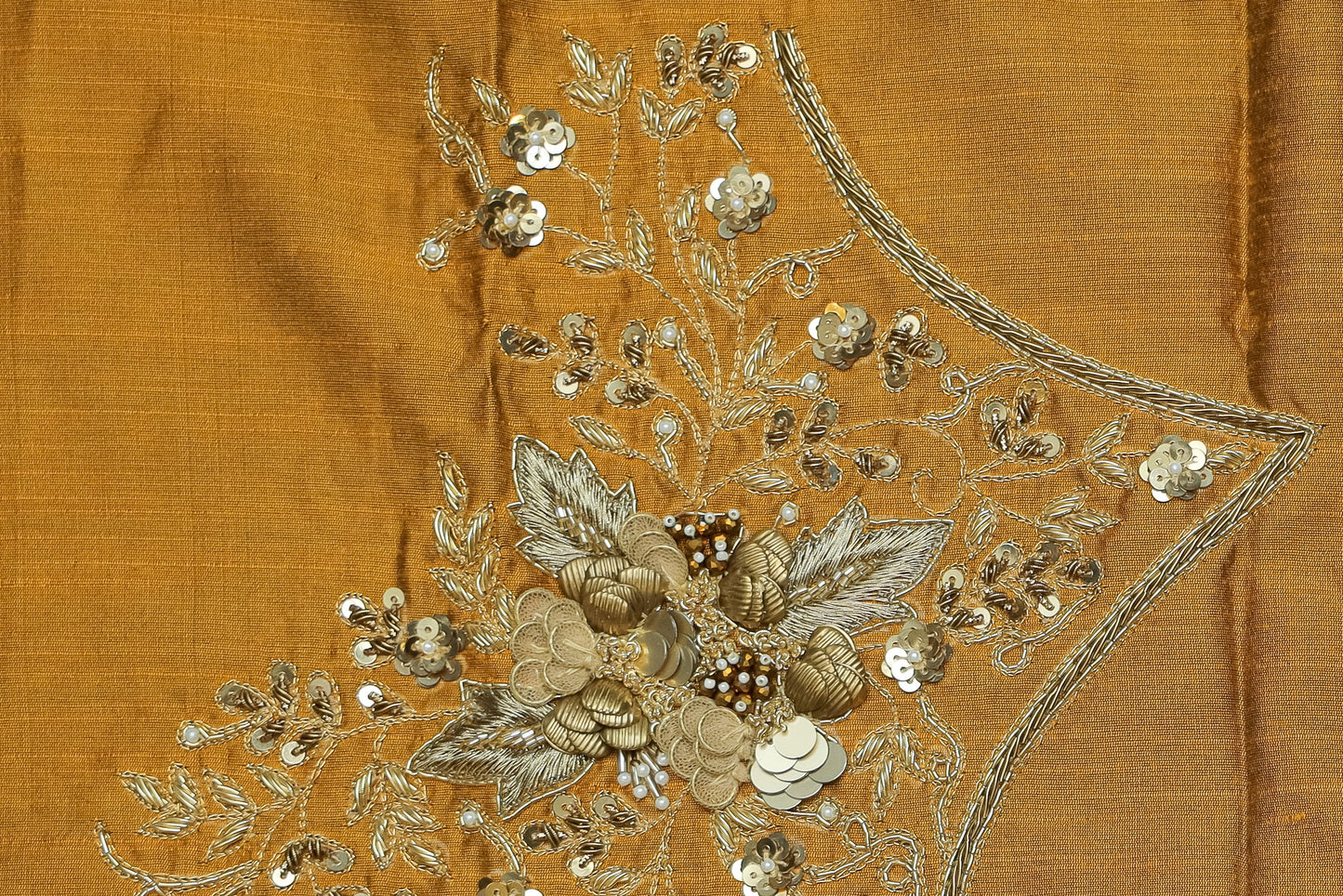 Majestic Silk Unstitched Blouse with Traditional Embroidery Accents