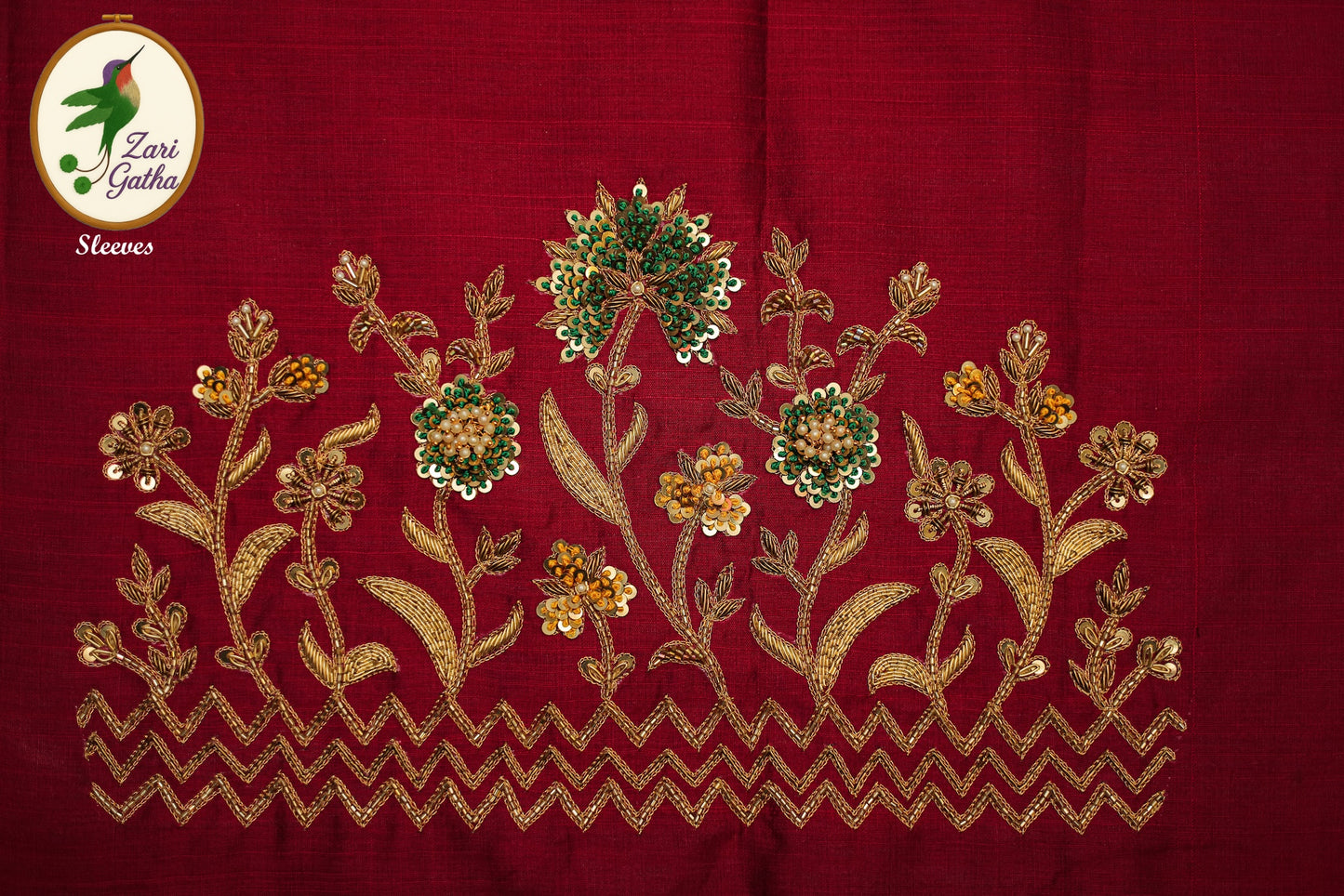 Silken Dreams Gaji Silk Unstitched Blouse with U-Neckline