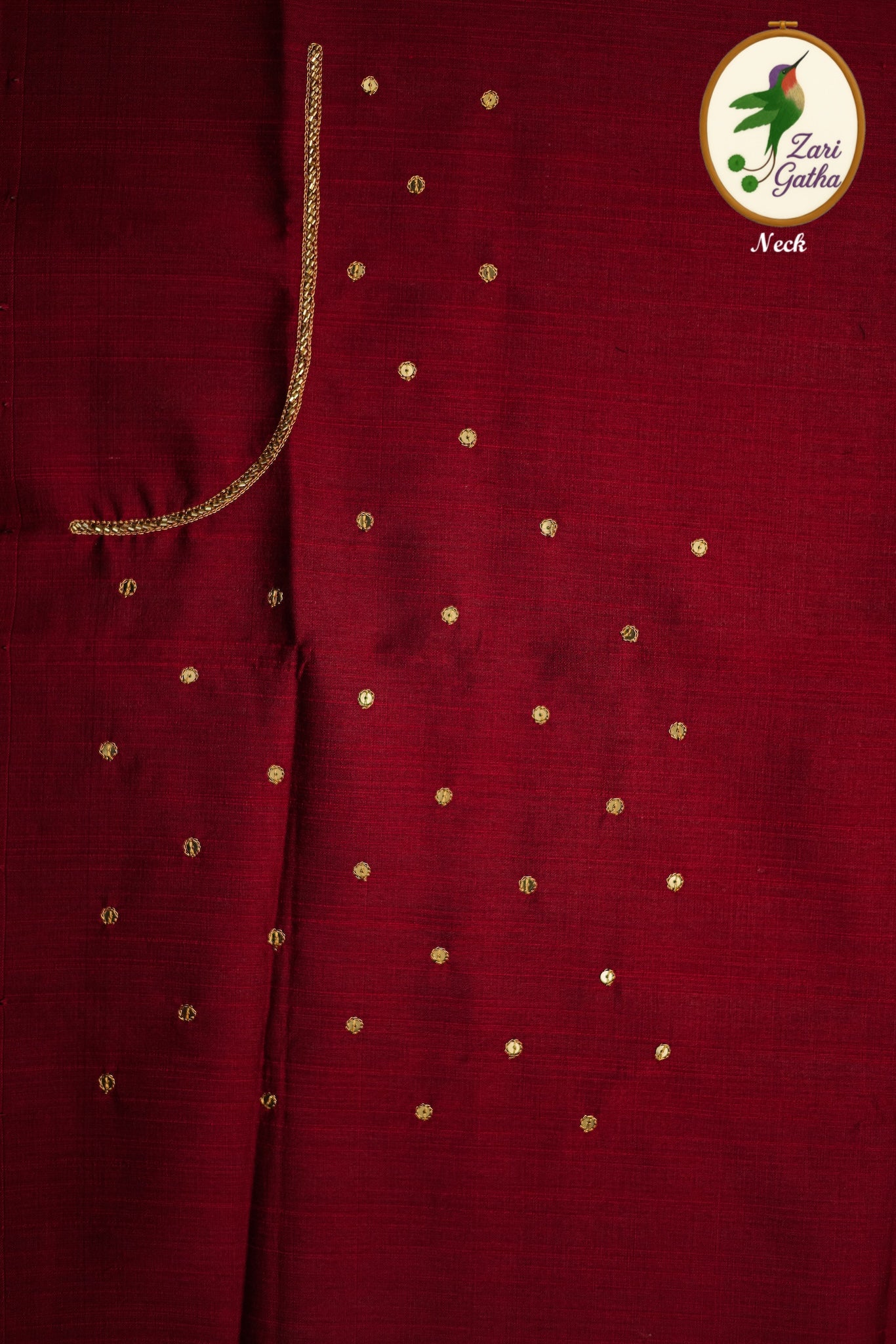 Silken Dreams Gaji Silk Unstitched Blouse with U-Neckline