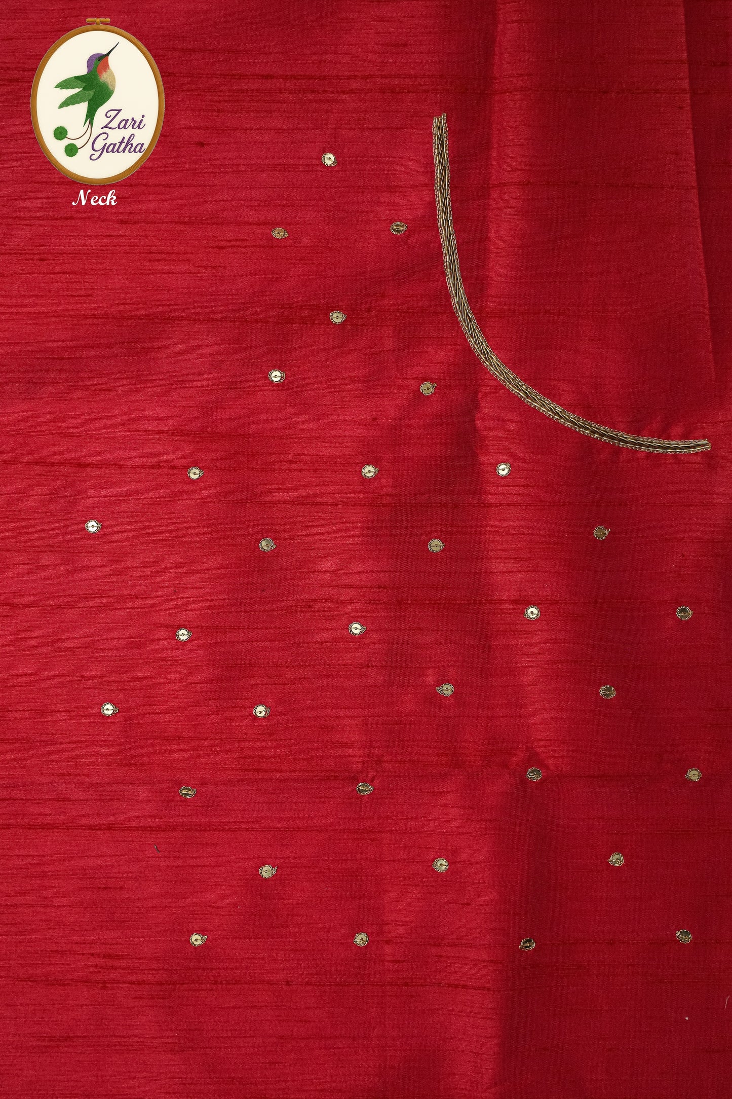 Majestic Silk Unstitched Blouse with Traditional Embroidery Accents