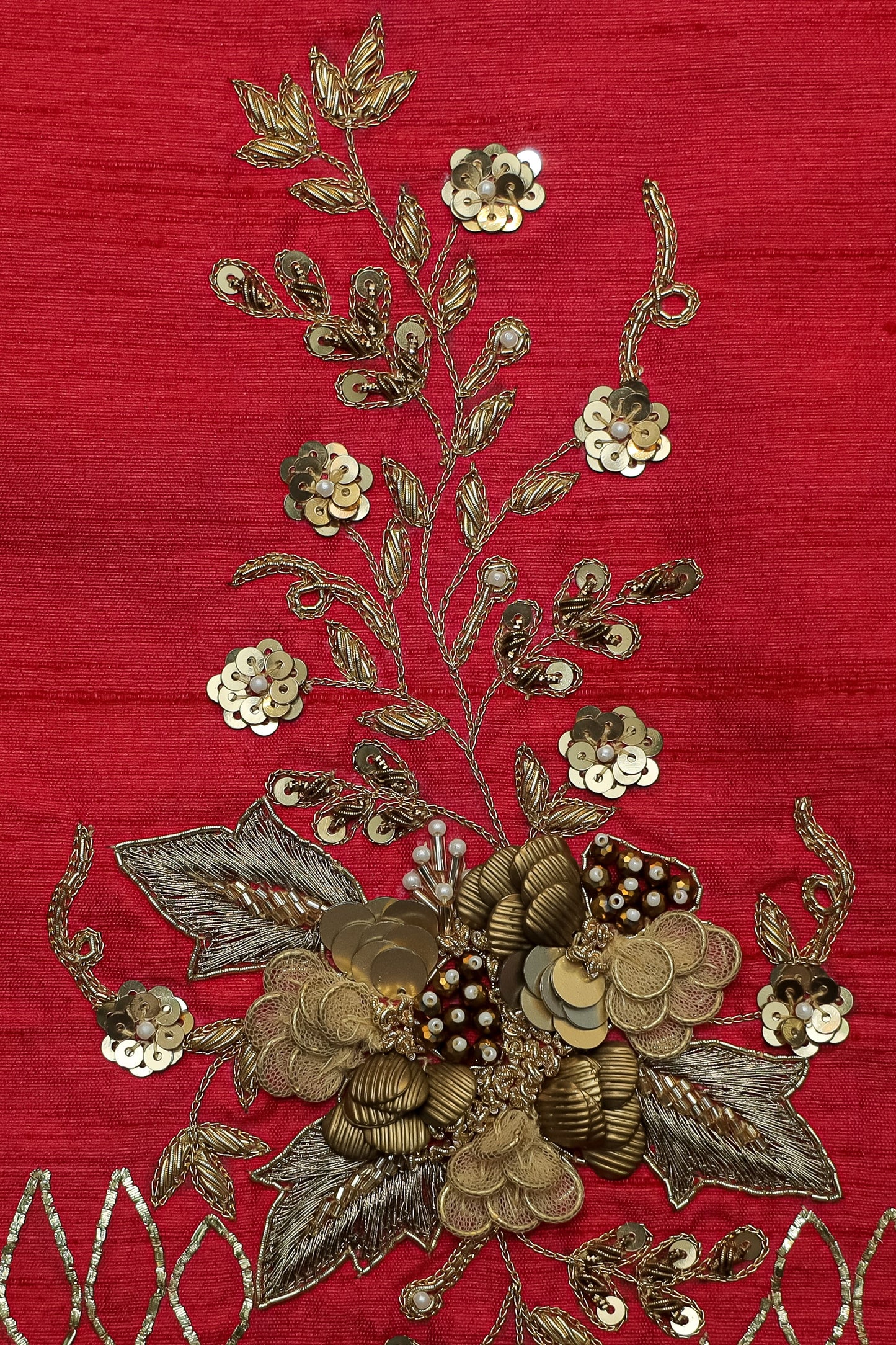 Majestic Silk Unstitched Blouse with Traditional Embroidery Accents