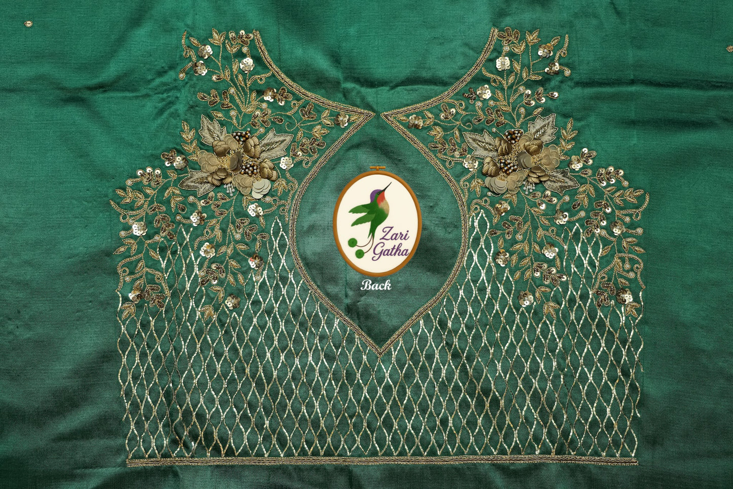 Majestic Silk Unstitched Blouse with Traditional Embroidery Accents