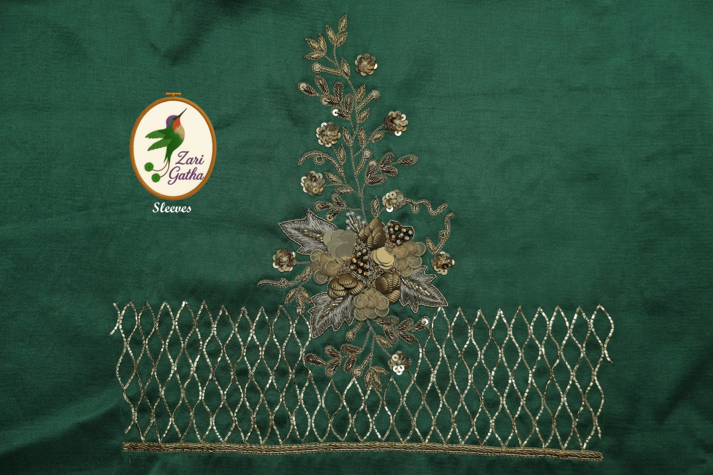 Majestic Silk Unstitched Blouse with Traditional Embroidery Accents