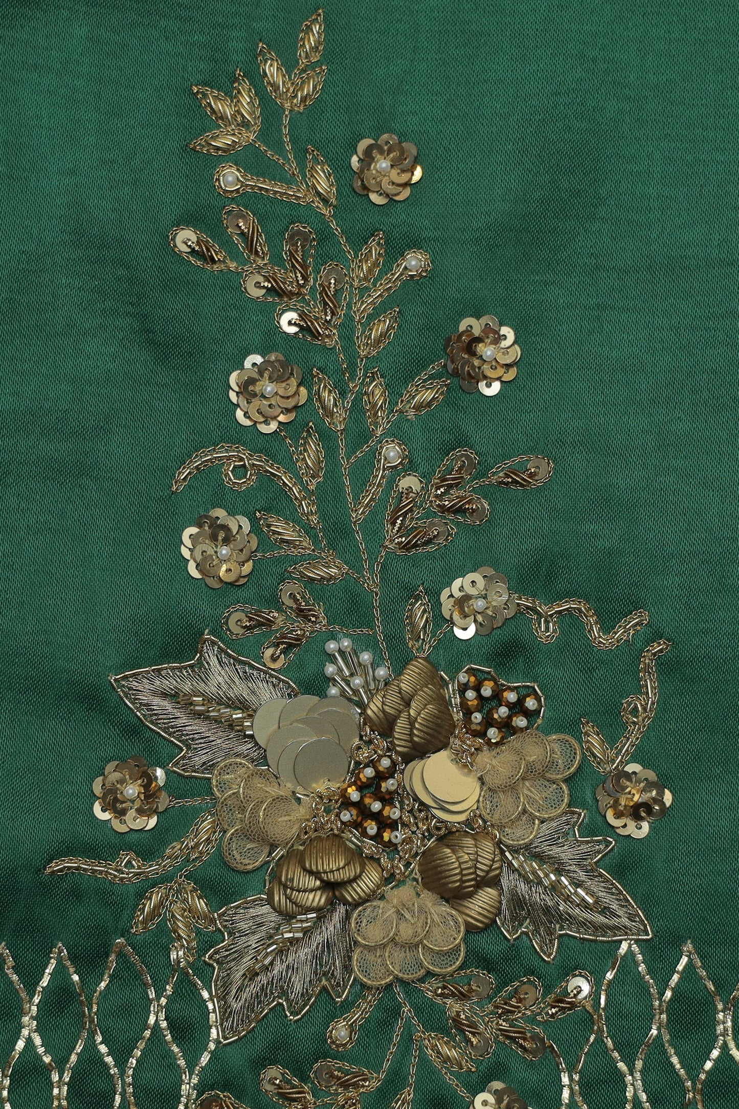 Majestic Silk Unstitched Blouse with Traditional Embroidery Accents
