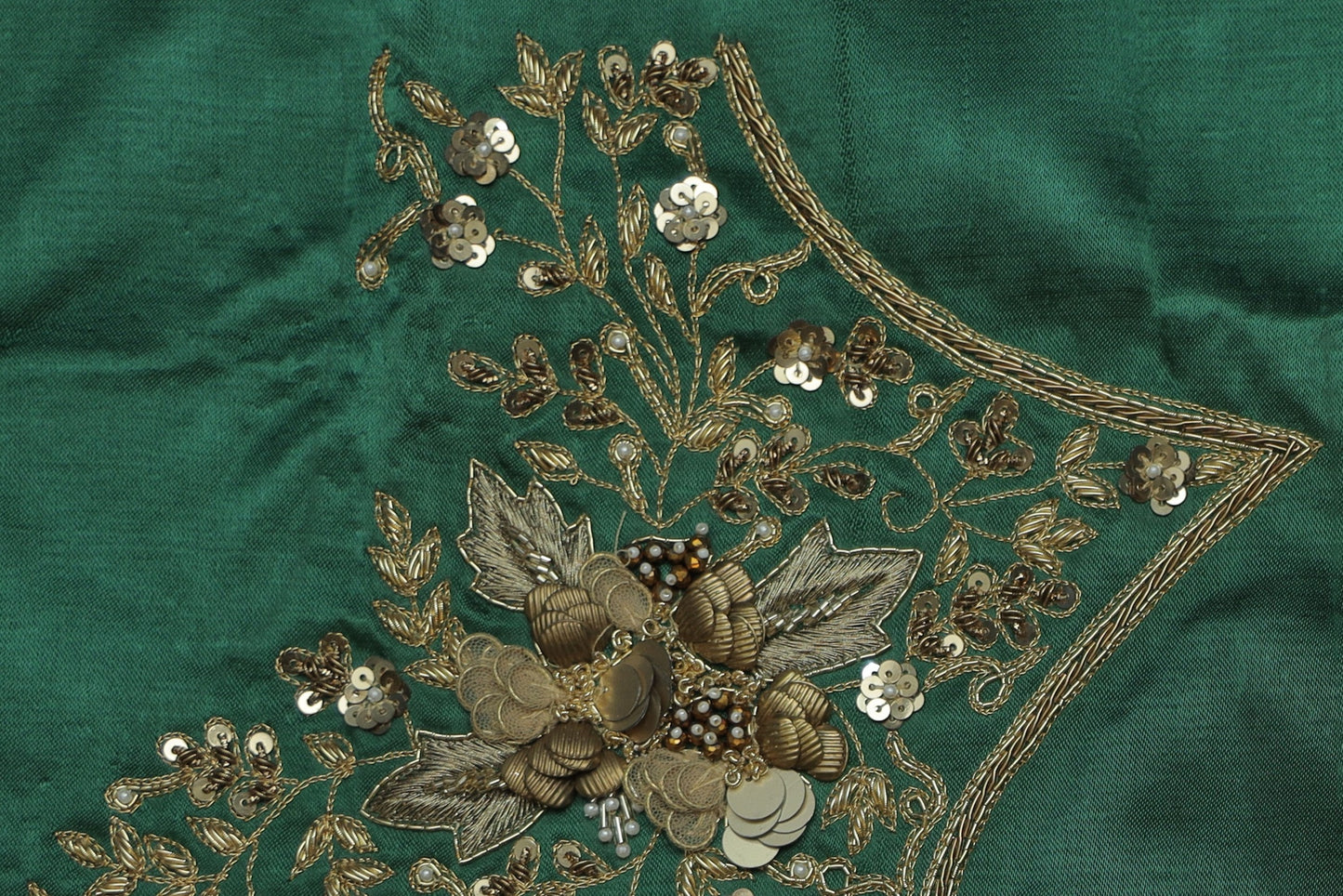 Majestic Silk Unstitched Blouse with Traditional Embroidery Accents