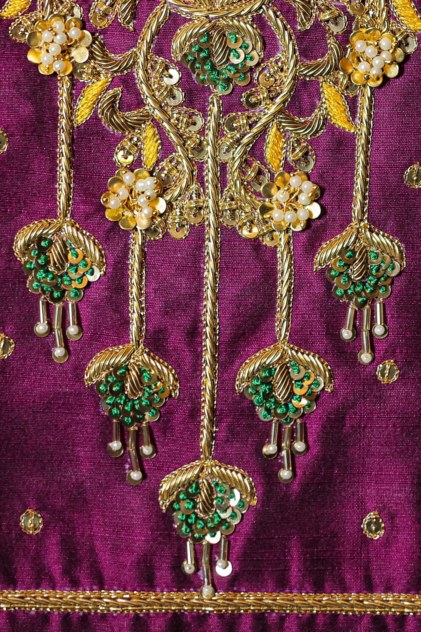 Intricate Zardozi & Aari Work Unstitched Blouse with U Neck