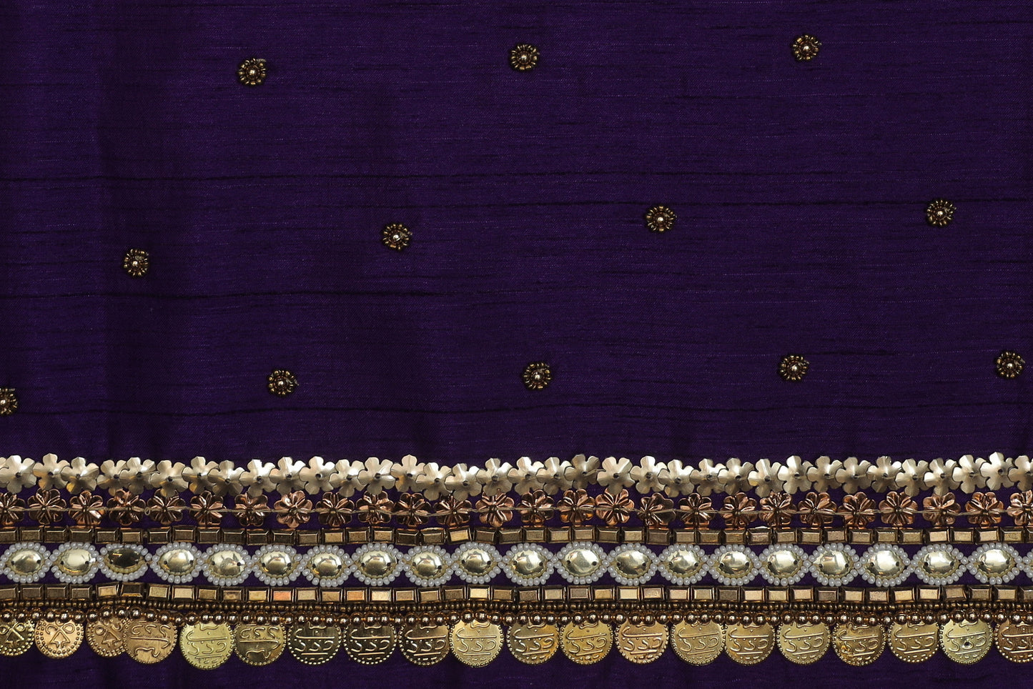 Aristocratic Purple Glow Heritage Blouse Fabric