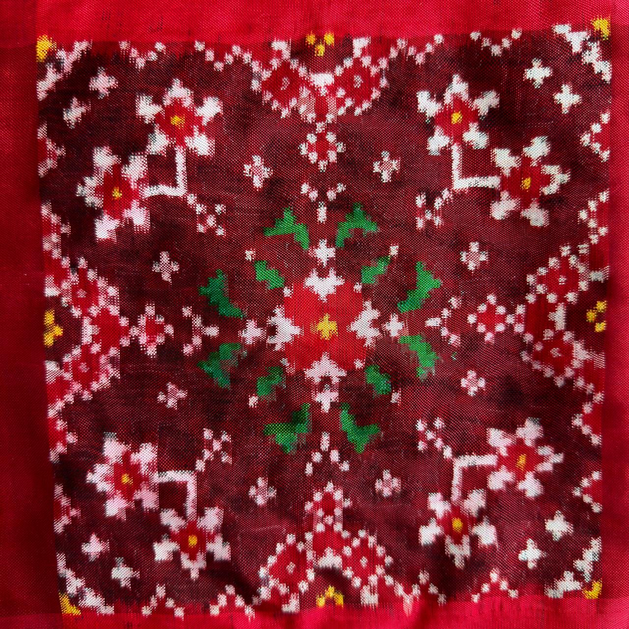 Crimson Red Patola Pocket