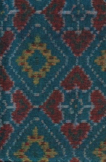 Teal Patola Shawl with Floral Diamond Design
