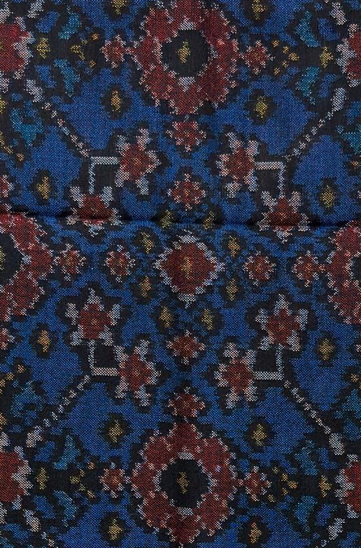 Patola Shawl in Blue and Maroon Harmony