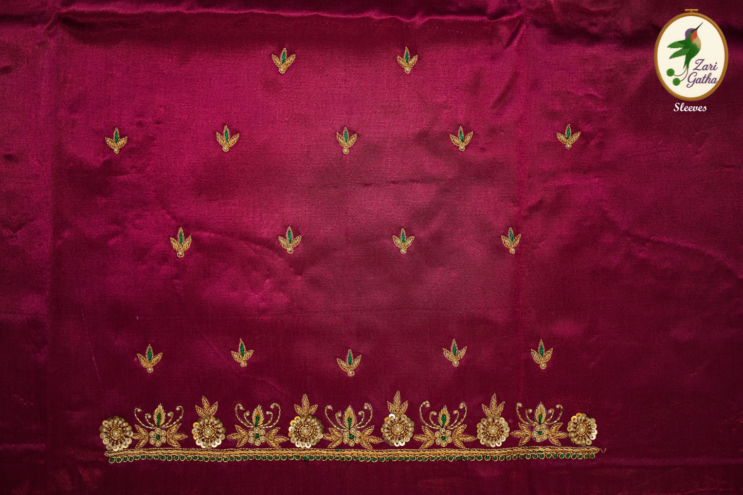 Luxurious Hand Embroidery Raw Silk Unstitched Blouse with Sweetheart Neck