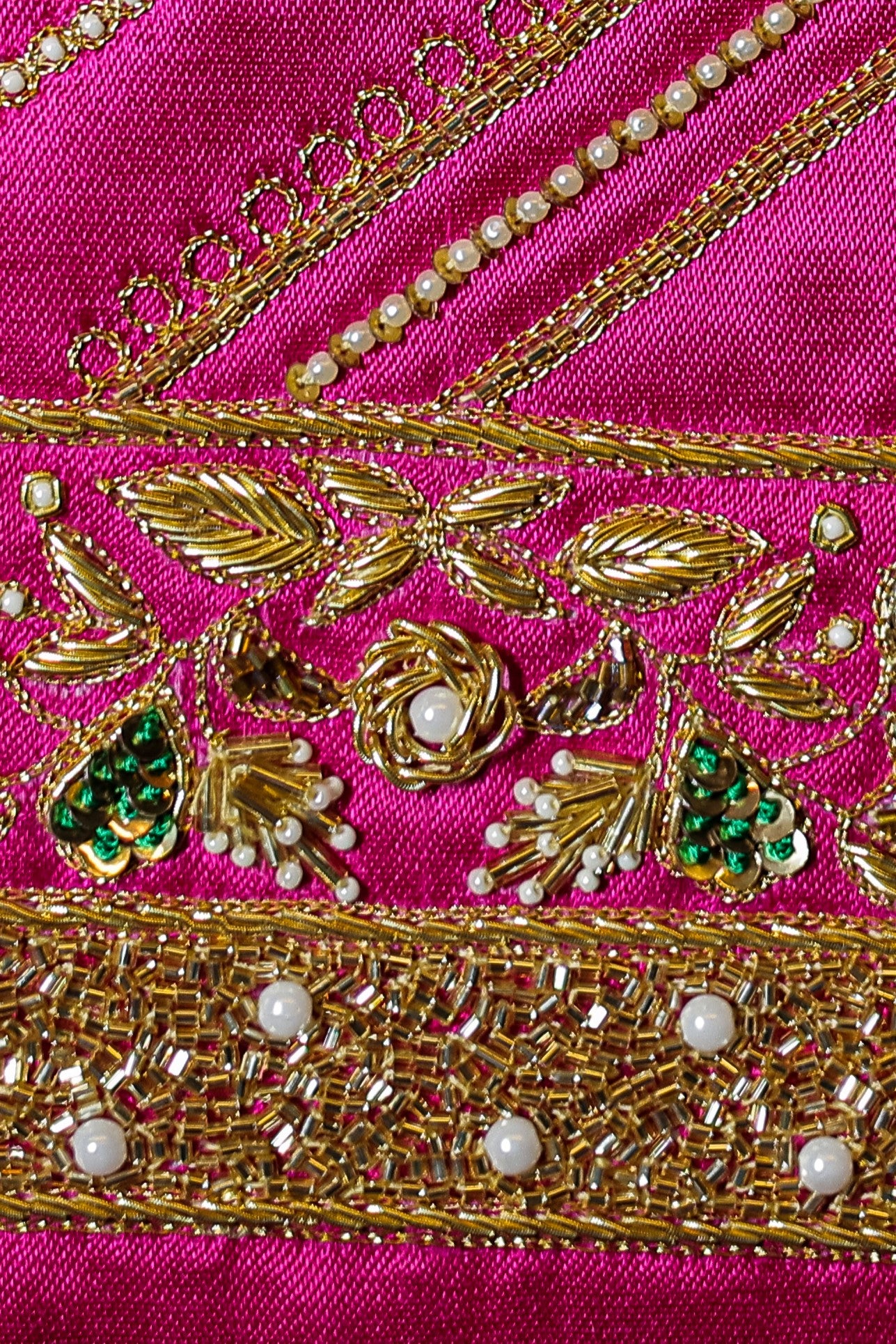 Exquisite Silk Unstitched Blouse with Embroidered Motifs U-neckline