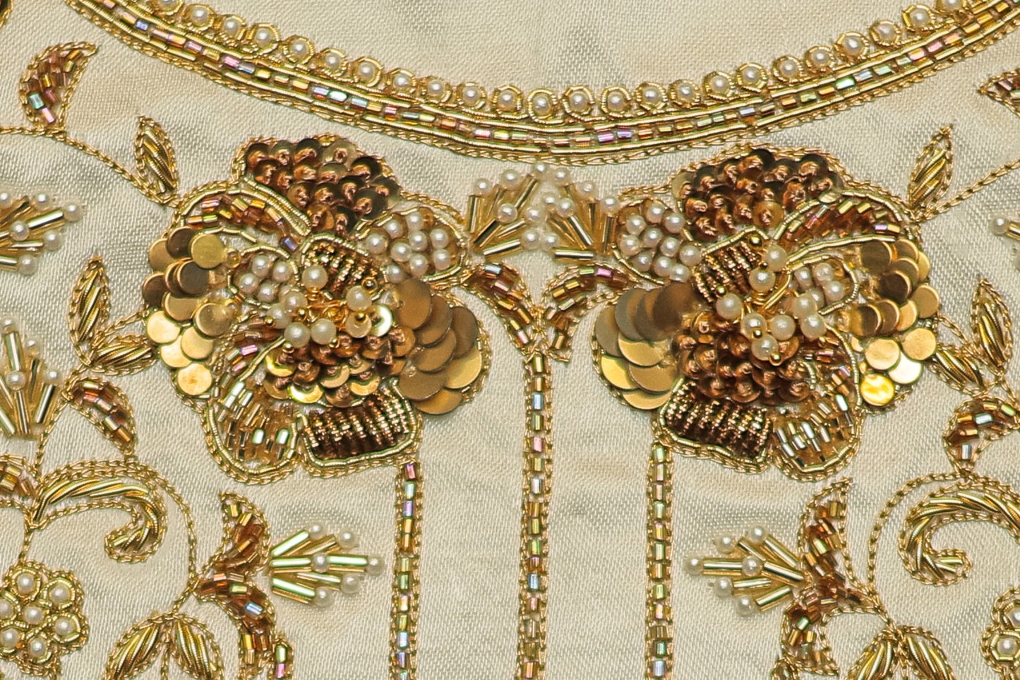 Royal Silk Unstitched Blouse with Front Pleats and Embroidery with U-Neck