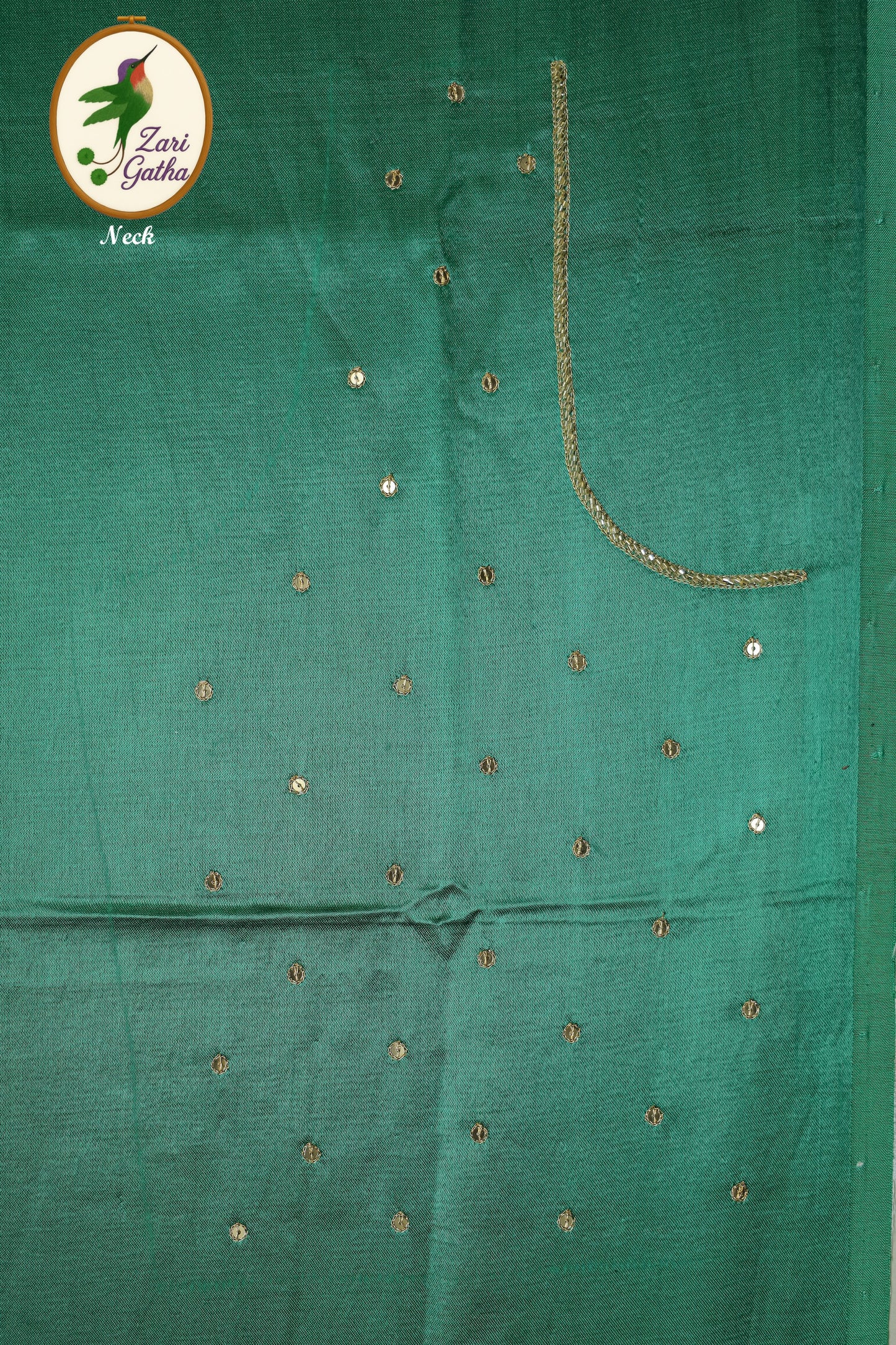 Silken Dreams Gaji Silk Unstitched Blouse with U-Neckline