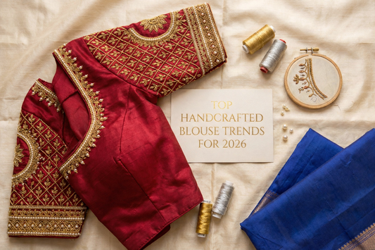 Top Handcrafted Blouse Trends for 2026: Elevate Your Saree Look with Zari Gatha