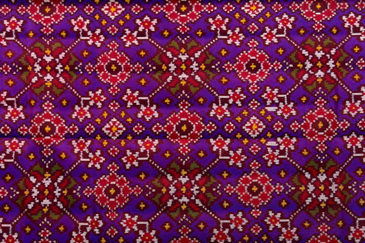 Violet Nav Ratna Single Ikkat Patola Dupatta