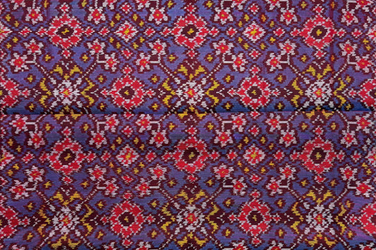 Slate Purple Nav Ratna Single Ikkat Patola Dupatta