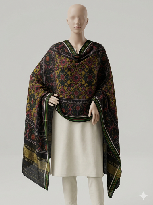 Midnight Gulnaar Heritage Shawl