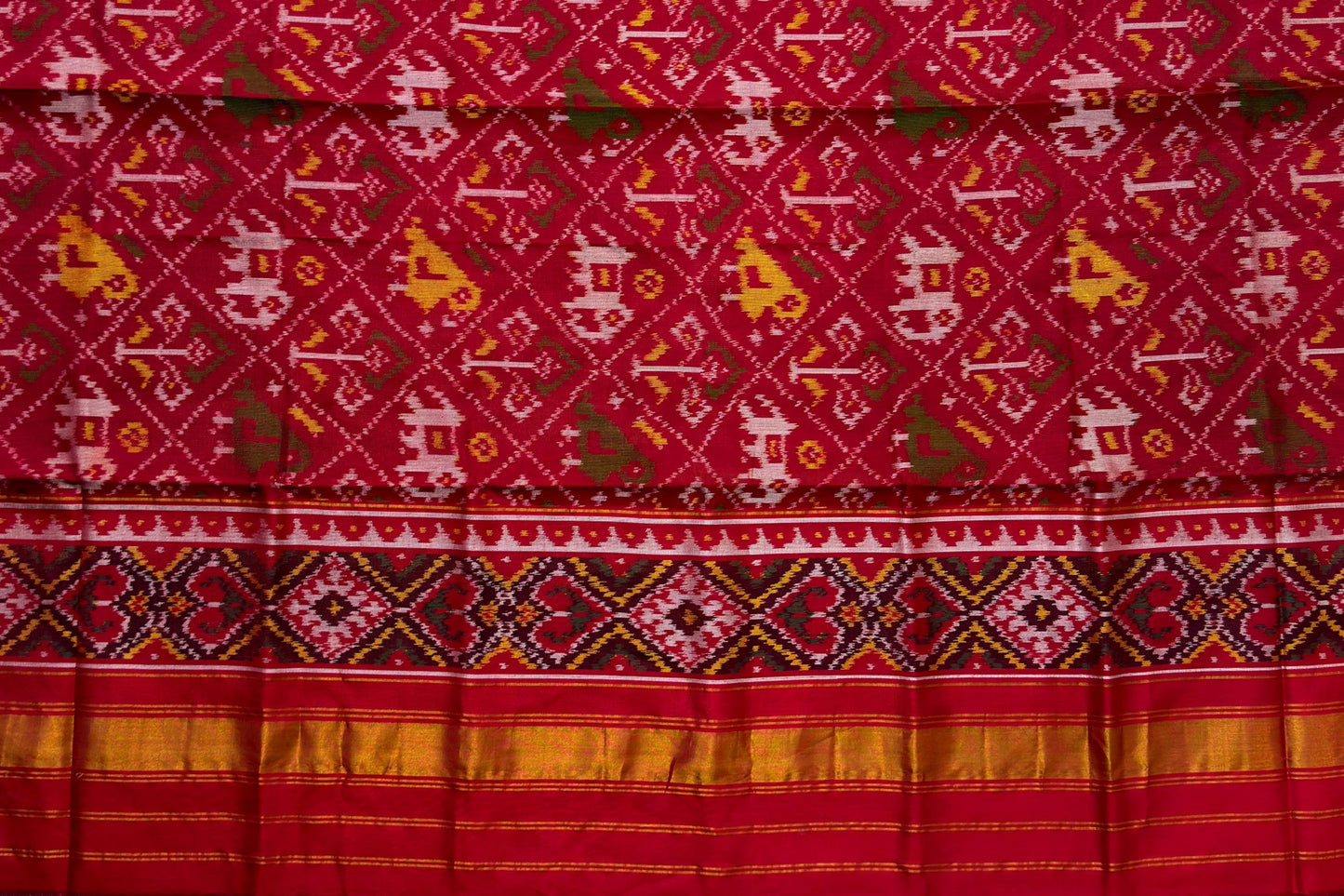 Traditional Nari Kunj Single Ikkat Patola Dupatta