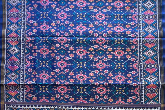 Royal Navy Ratan Chokdi Patola Saree