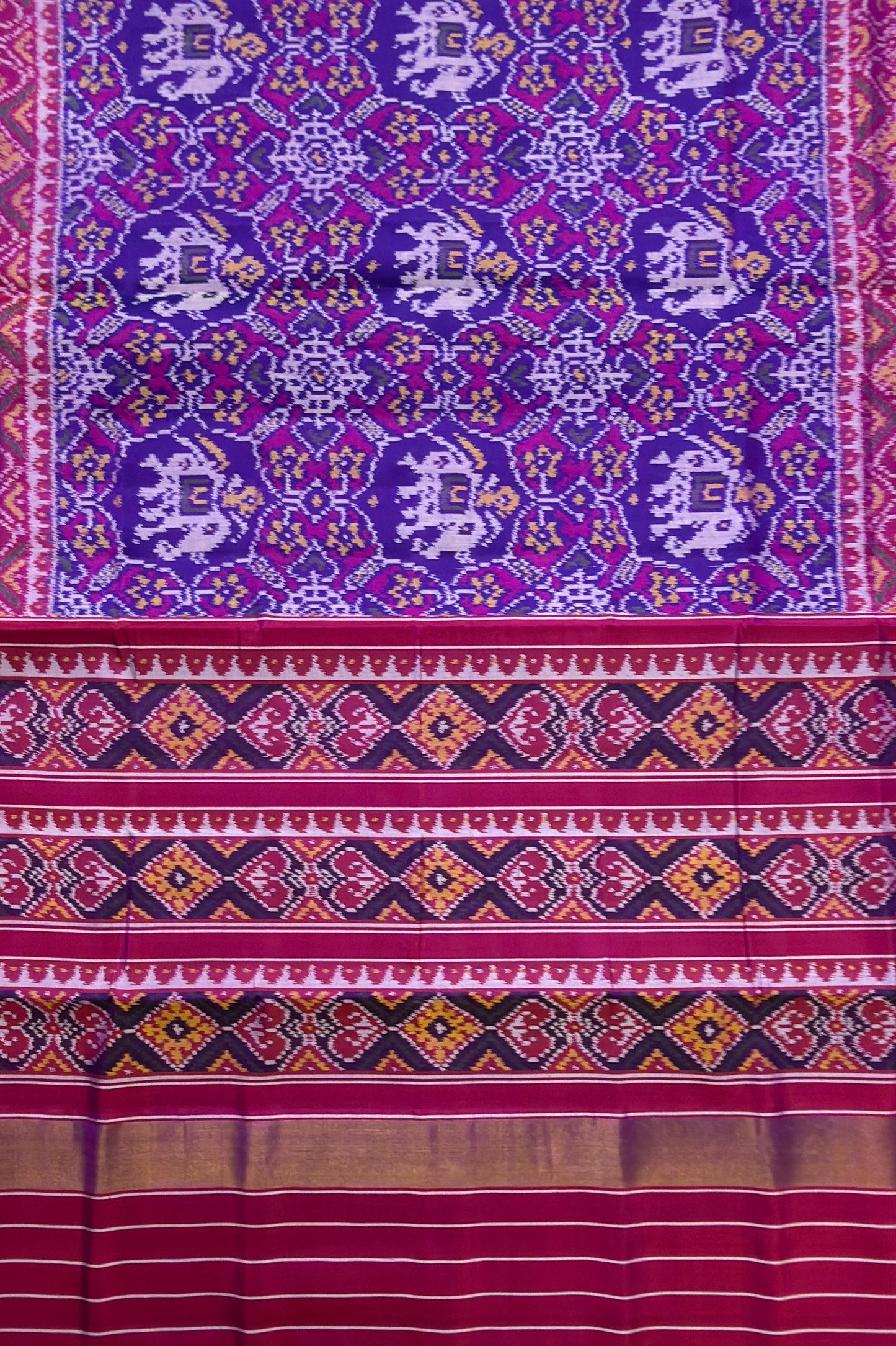 Royal Purple Narikunj Patola Saree