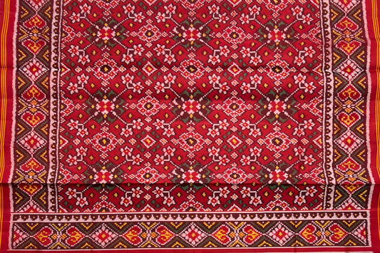 Heritage Red Ratan Chokdi Patola Saree