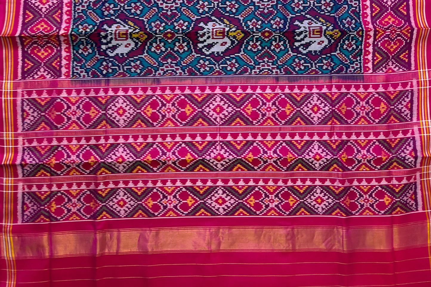 Elephant Motif Narikunj Patola Saree