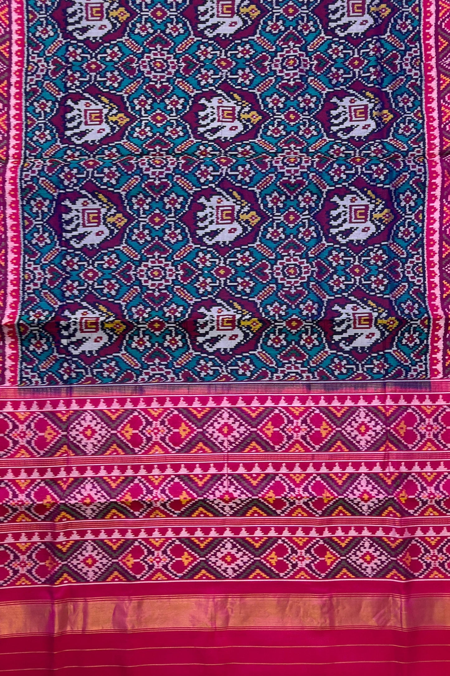 Elephant Motif Narikunj Patola Saree