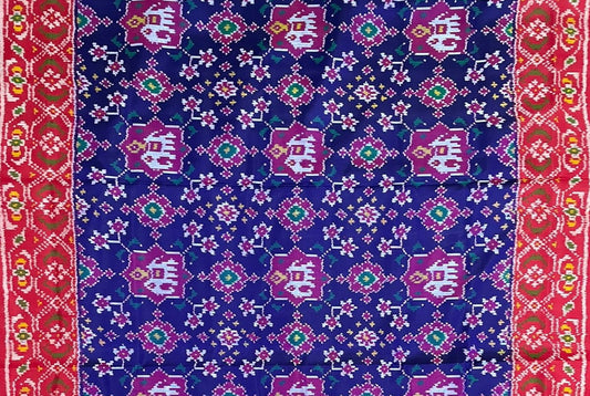 Elephant & Floral Narikunj Patola Saree