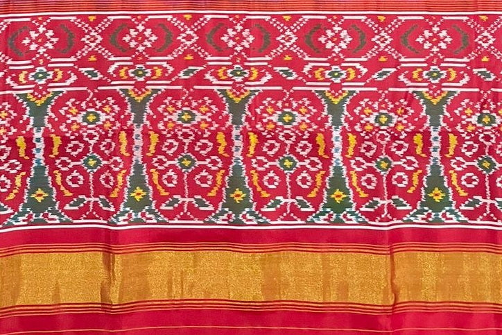 Elephant & Floral Narikunj Patola Saree