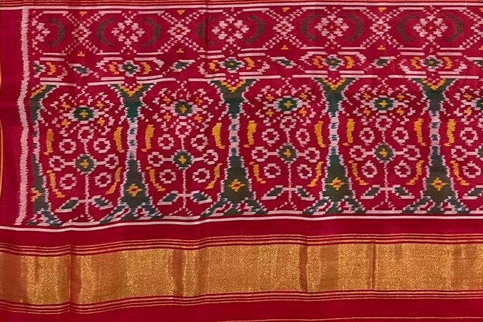 Ivory Heritage Phul Bhat Patola Saree