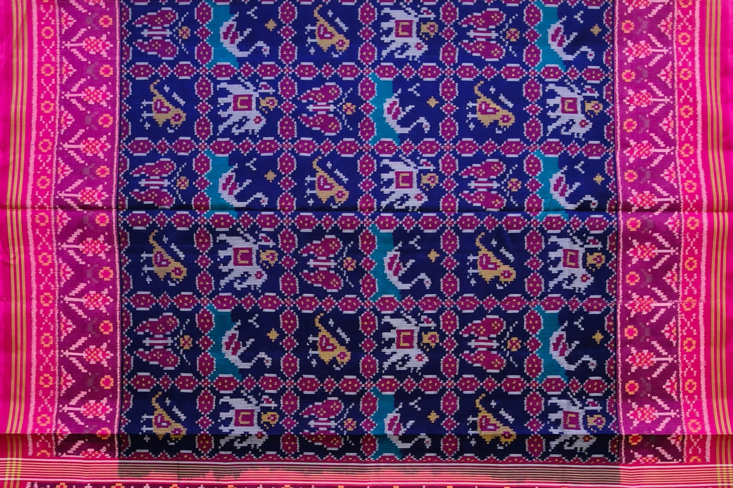 Blue Multi‑Figure Narikunj Patola Saree