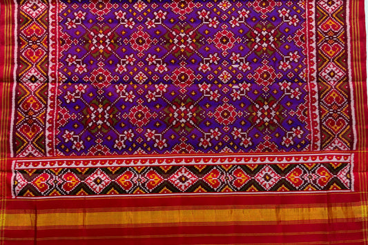 Violet Nav Ratna Single Ikkat Patola Dupatta