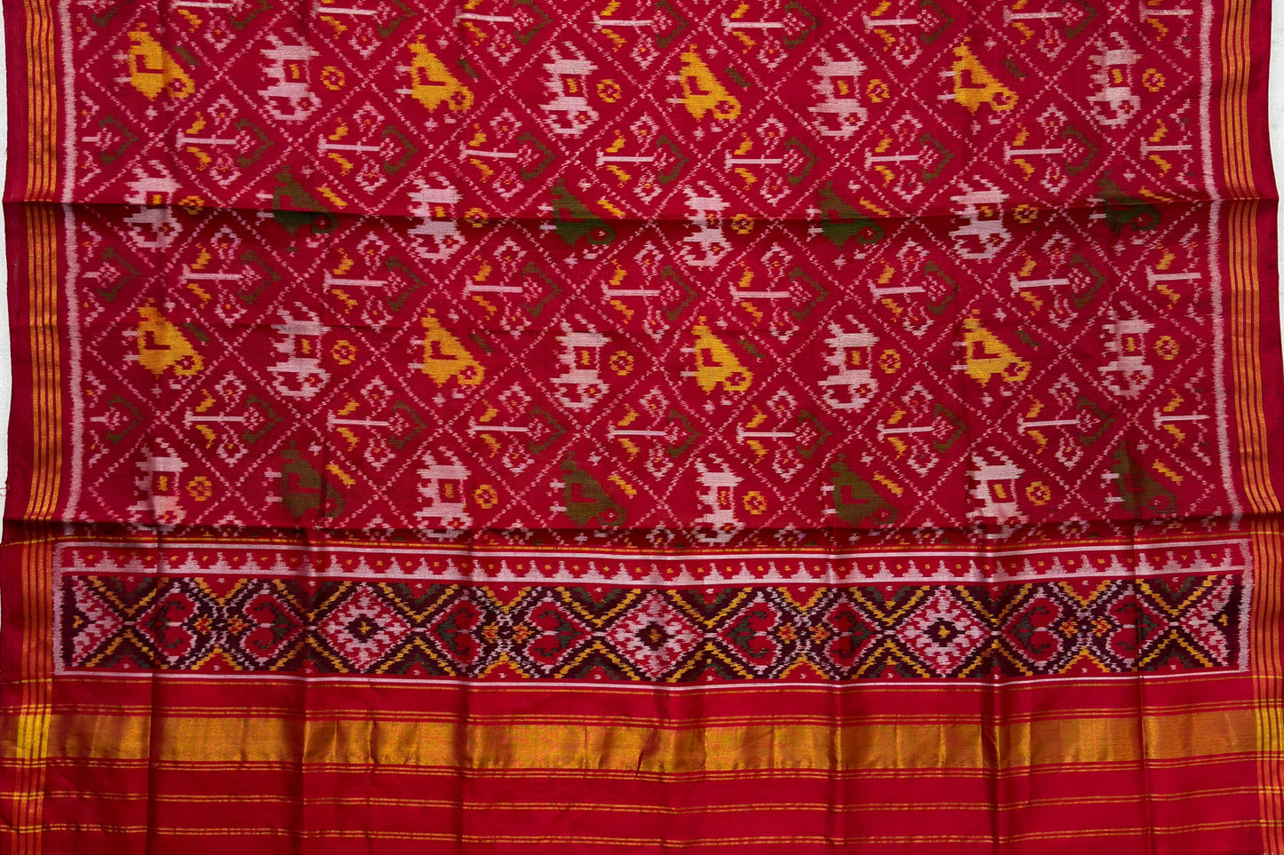 Traditional Nari Kunj Single Ikkat Patola Dupatta