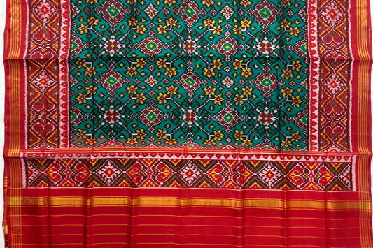 Teal Green Nav Ratna Single Ikkat Patola Dupatta