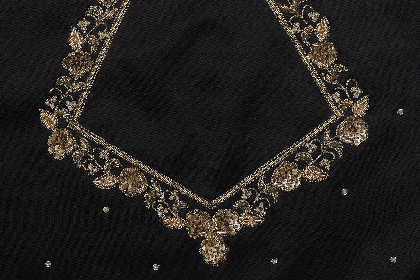Golden Curve Black Elegance Blouse Piece