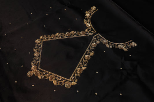 Golden Curve Black Elegance Blouse Piece