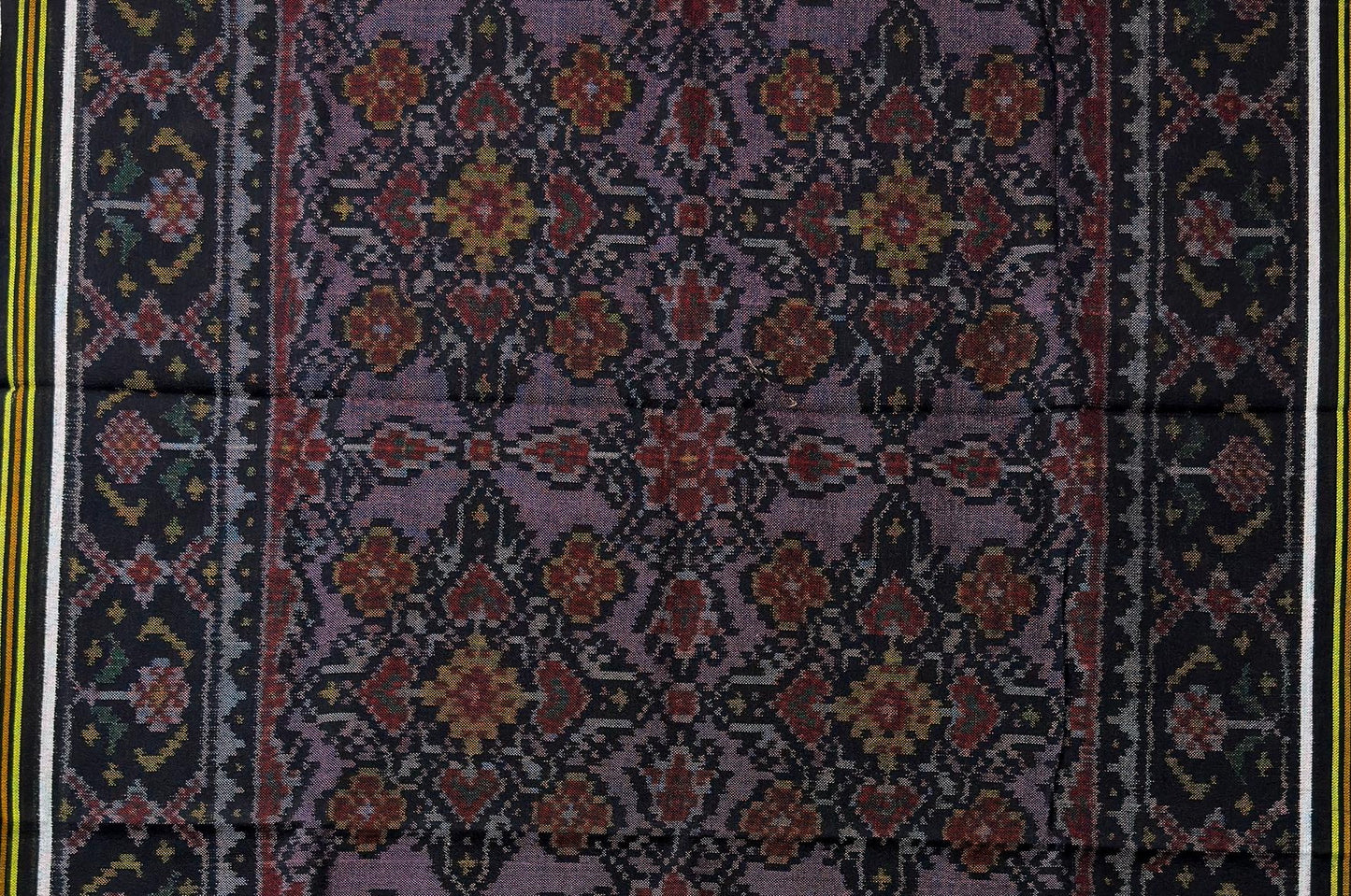 Handwoven Patola Shawl in Regal Purple