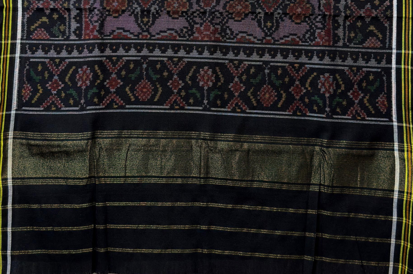 Handwoven Patola Shawl in Regal Purple