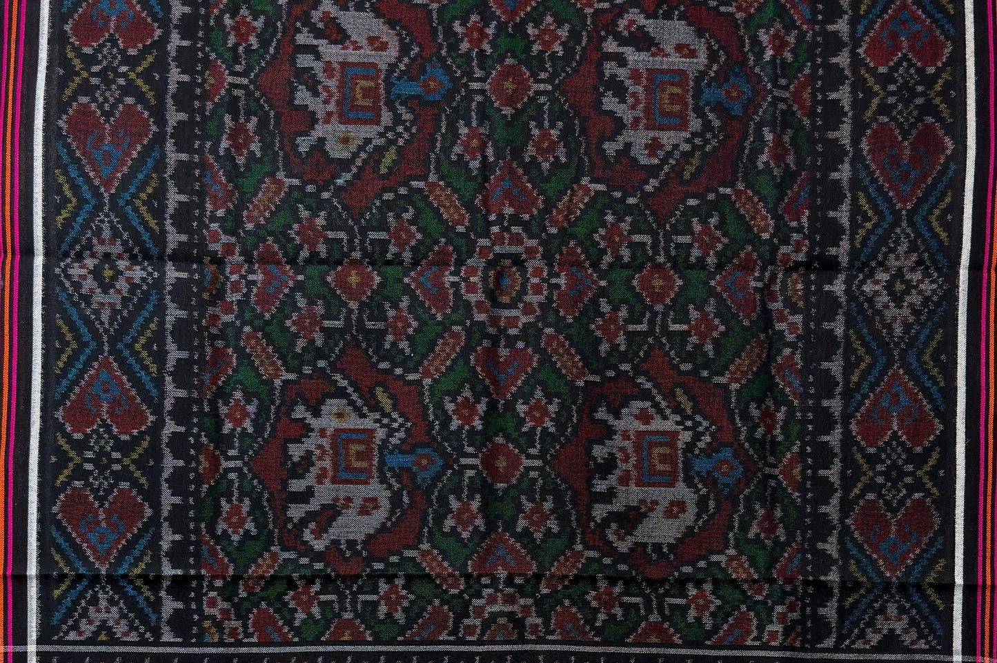 Patola Shawl with Stylized Animal Motif Design