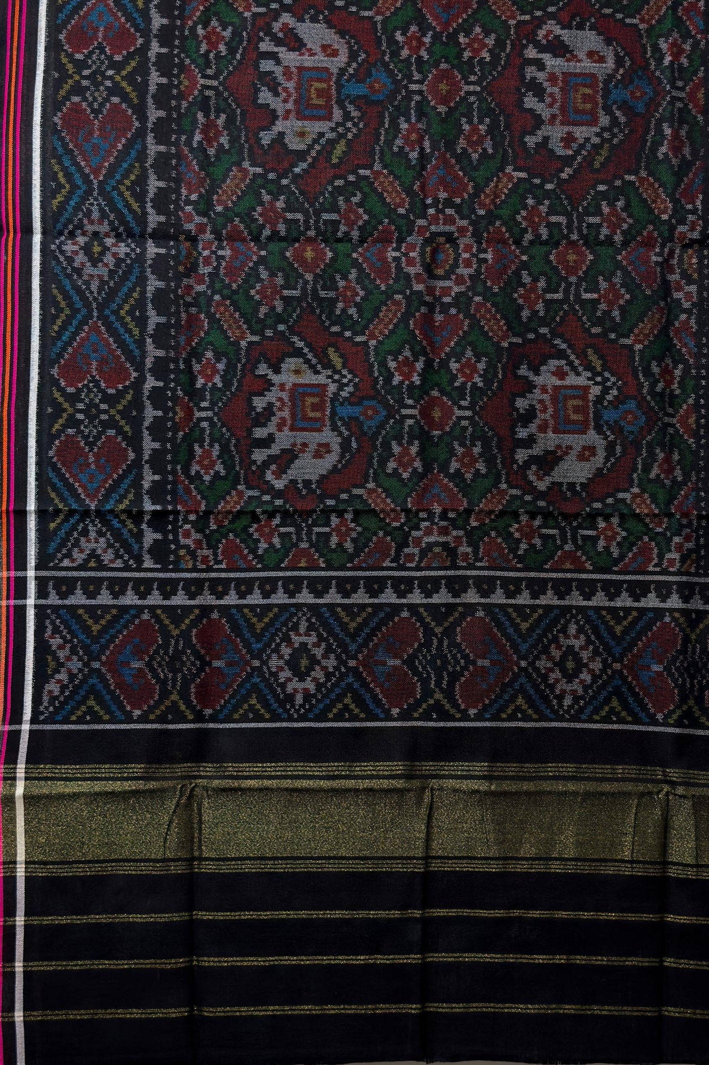 Patola Shawl with Stylized Animal Motif Design