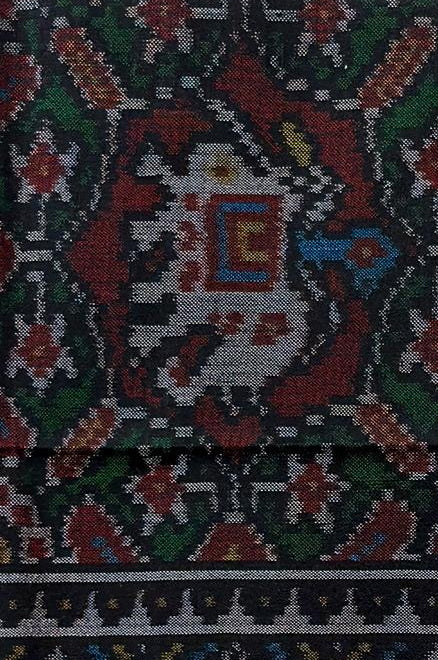 Patola Shawl with Stylized Animal Motif Design