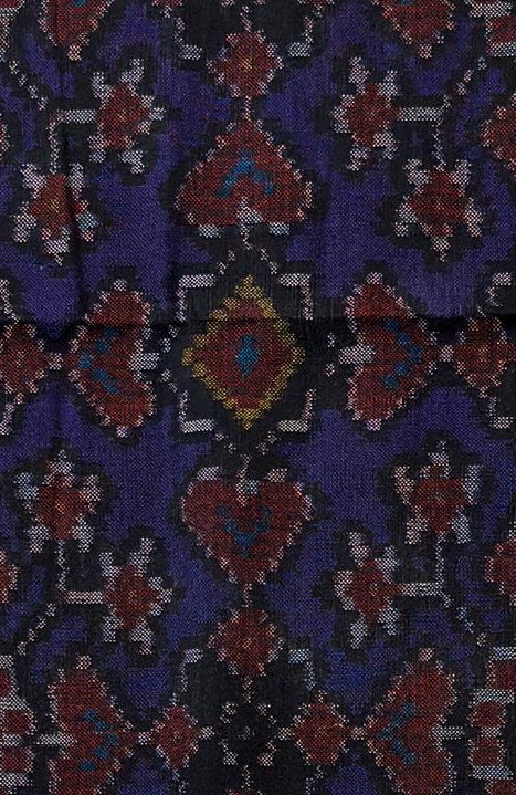 Timeless Patola Shawl with Diamond & Heart Motif Design