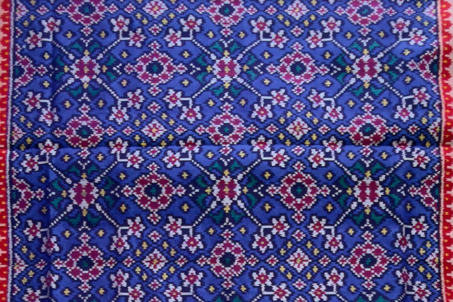 Royal Blue Nav Ratna Single Ikkat Saree