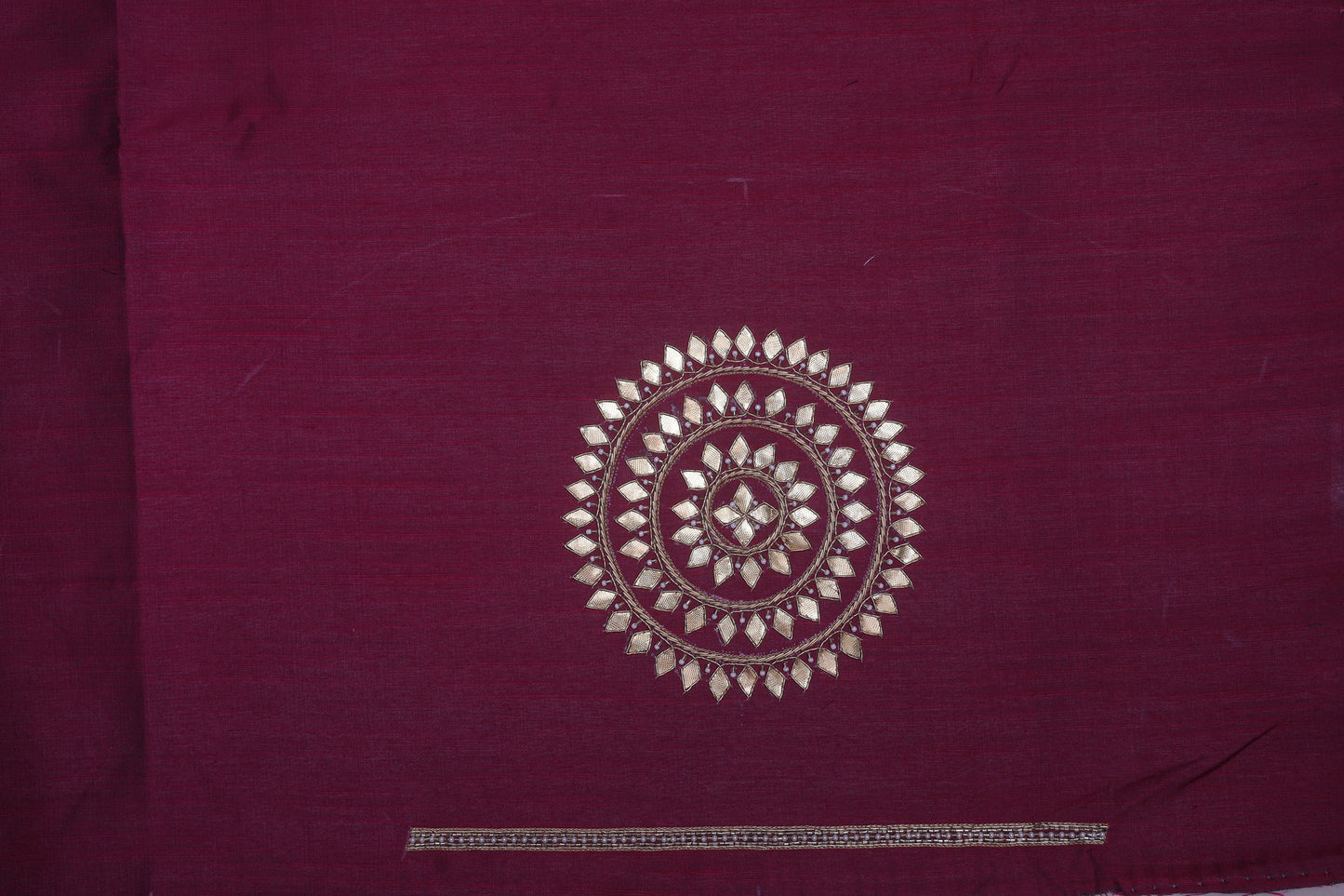 Golden Thread Maroon Luxe Blouse Fabric